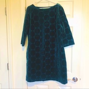 Dark Teal Velvet Party Dress